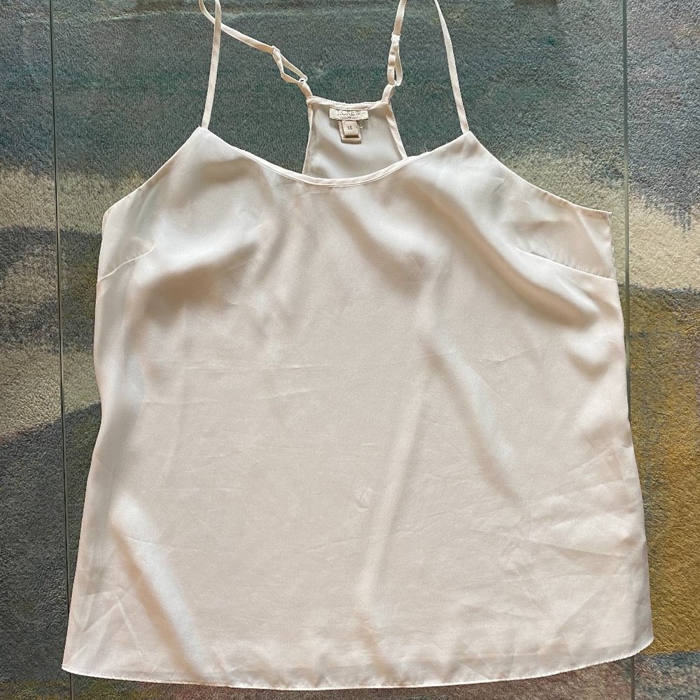 J Crew Sz 14 Ivory Adjustable Racerback Camisole